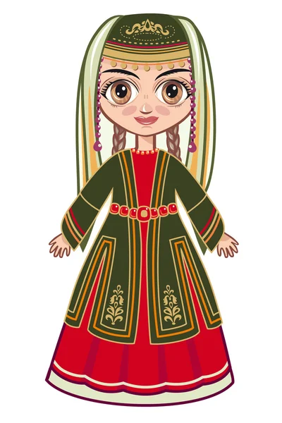 The girl in the Armenian national clothes — Stock Vector