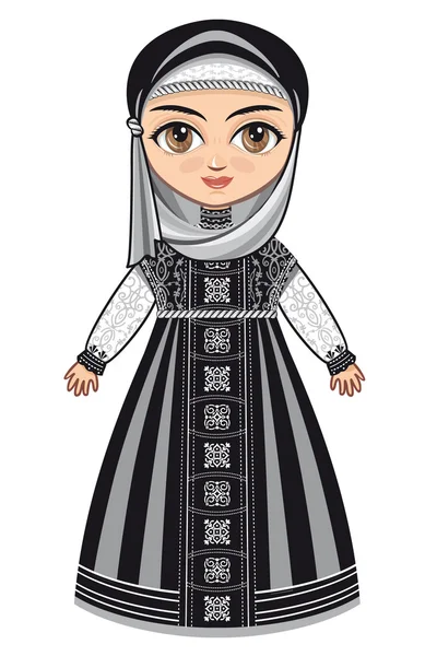 The doll in Muslim dress. — Stock Vector