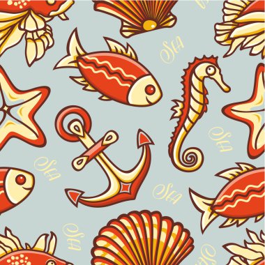 Güzel deniz seamless modeli.