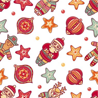 Seamless modeli. Noel oyuncak.