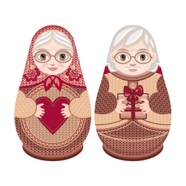 Matryoshka. Rus Halk Matruşka oyuncağı.