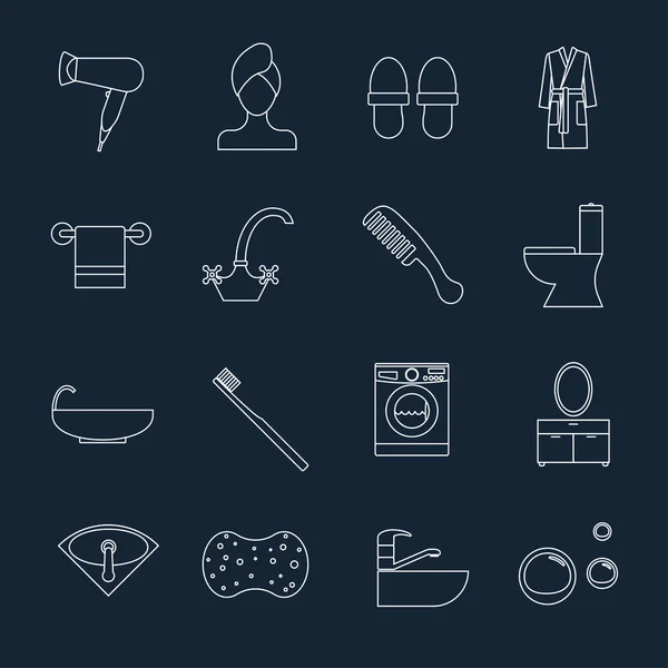 derin mavi kare banyo doğrusal öğelerinde