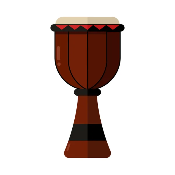 Djembe tambor icono plano — Archivo Imágenes Vectoriales