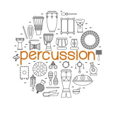 traditional percussion instruments clipart
