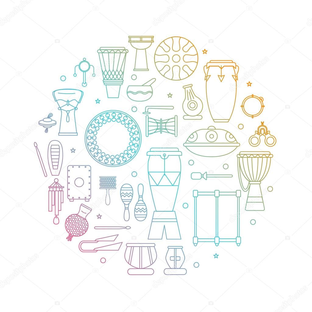 Traditional Percussion Instruments Vector Image By C Airdynamic Vector Stock