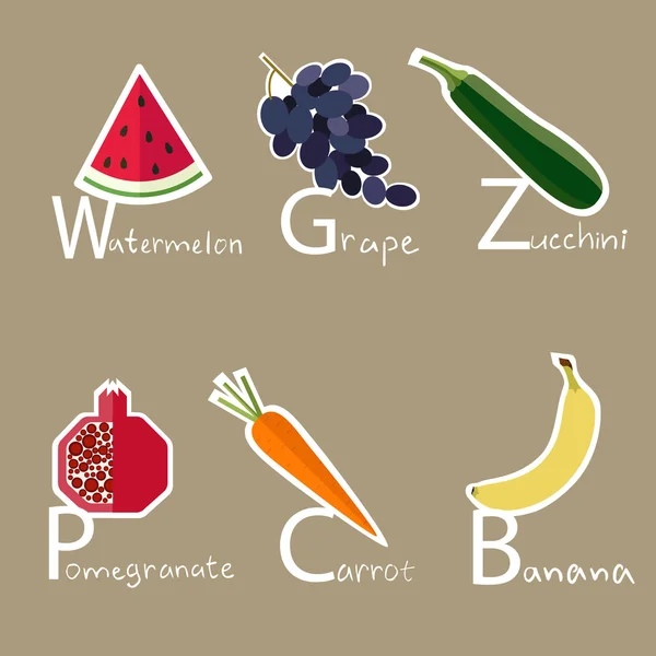 Fruits abc — Image vectorielle