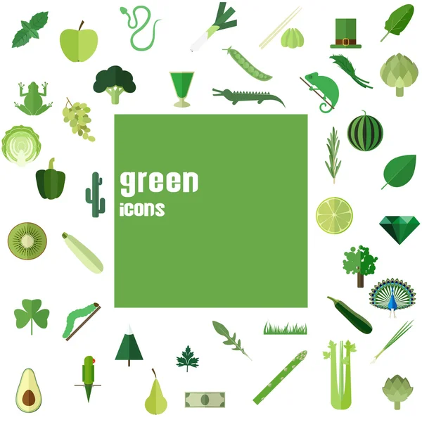 Green icons frame