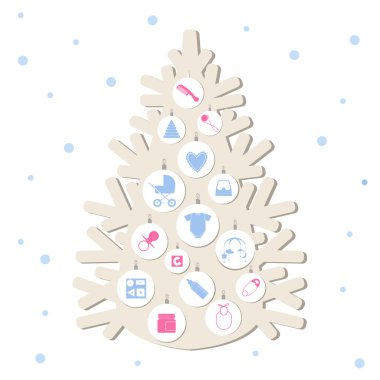 Bebeğin xmas ağacı ışık