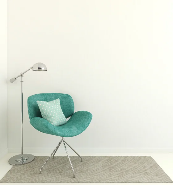 Интерьер с armchair.3d рендерингом . — стоковое фото