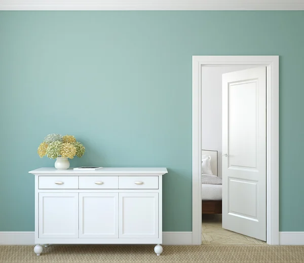 Modern hallway with open door — Stock Photo, Image