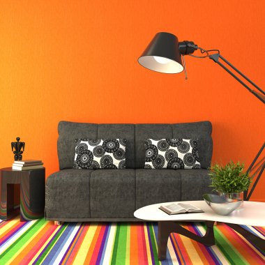Modern renkli salon.