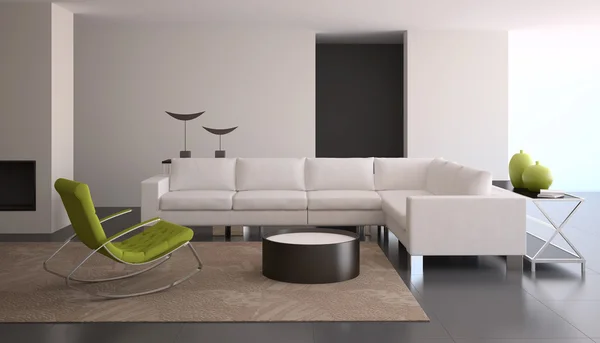 Obývací pokoj v moderním domě — Stock fotografie