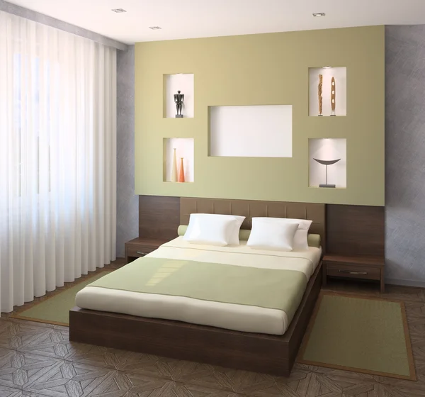 Modern bedroom interior. — Stock Photo, Image