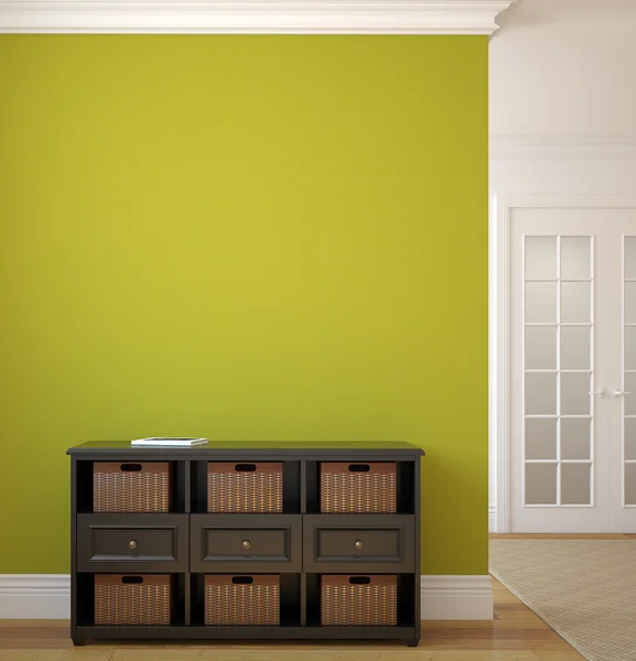 Modern green hallway — Stock Photo, Image