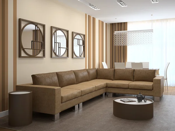 Moderno salón interior. — Foto de Stock