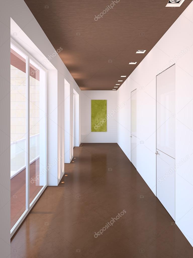 Long modern corridor