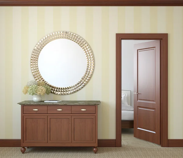 Modern hallway with open door — Stock Photo, Image