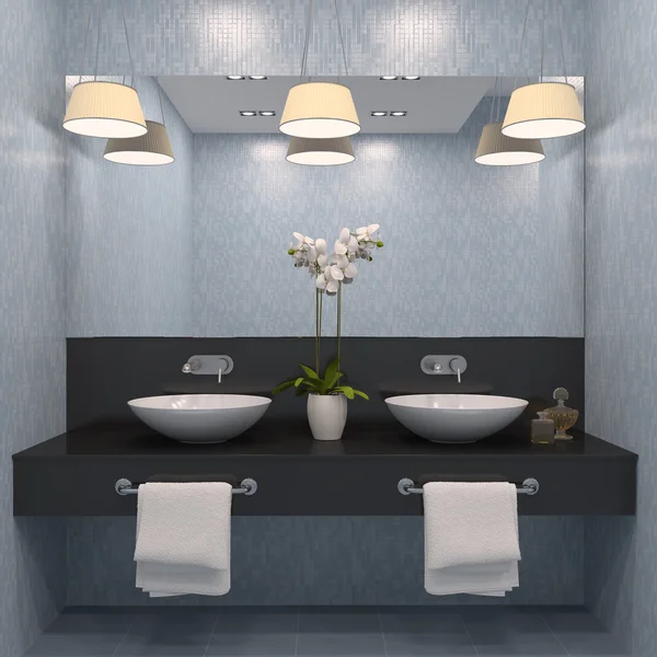 Modern banyo iç mimarisi.
