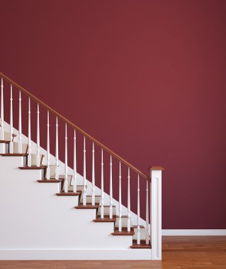 Classic white stairway.