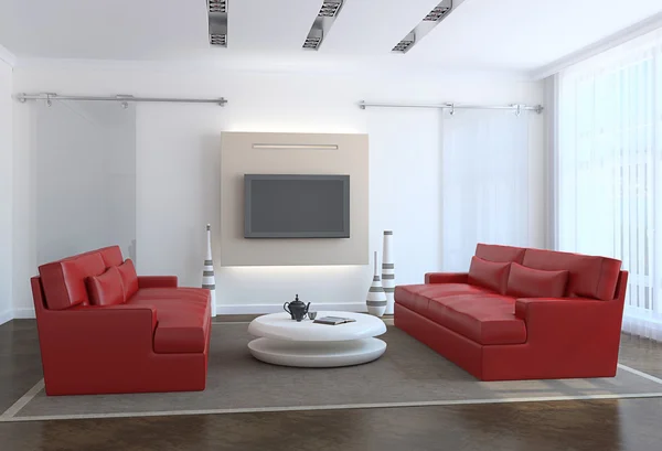 Modern oturma odası iç mimarisi — Stok fotoğraf