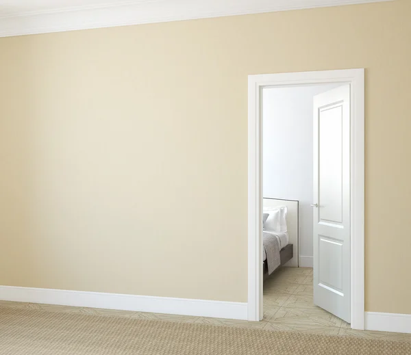 Modern hallway with open door — Stock Photo, Image