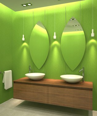 Modern banyo iç mimarisi.