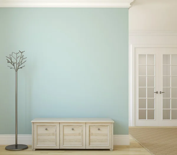 Blue Modern hallway — Stock Photo, Image