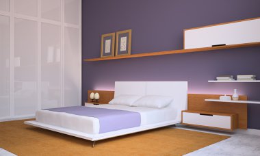 modern yatak odası iç