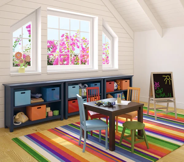 다채로운 놀이방 인테리어 — 스톡 사진