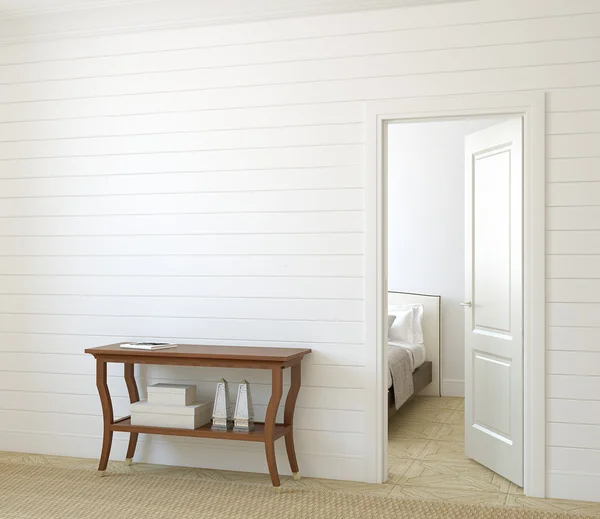 Modern hallway with open door — Stock Photo, Image