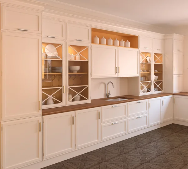 White kitchen interior — Stock Photo, Image