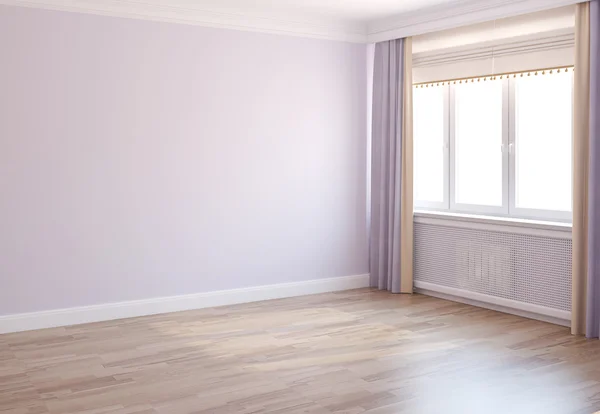 Interior of empty room with window Stock Photo