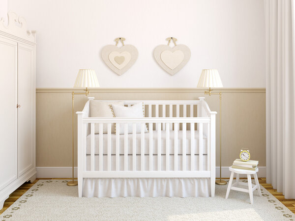 Interior of cozy nursery