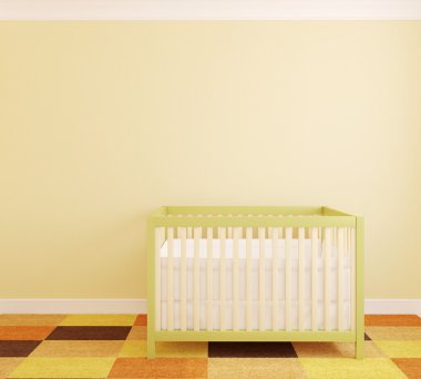 Sarı duvara yakın beşik