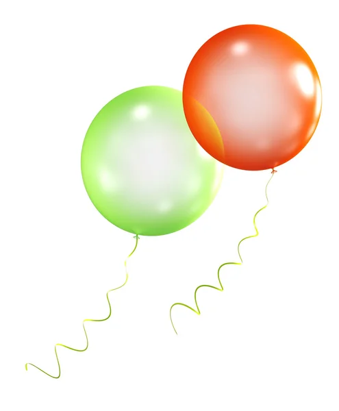 Rood en groen ballonnen — Stockfoto