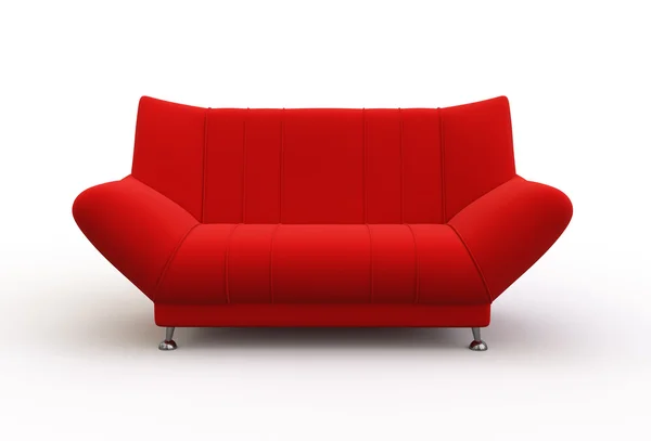 Modern red couch — Stock Photo, Image