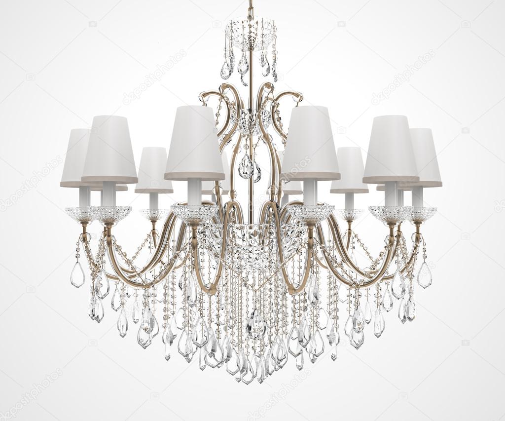 Luxury Chandelier on white background.