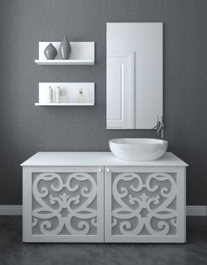 Modern banyo iç mimarisi.
