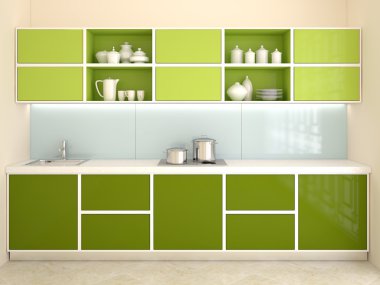 Modern mutfak iç mimarisi.