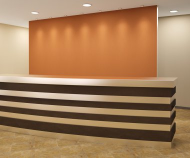 modern ofis resepsiyonda