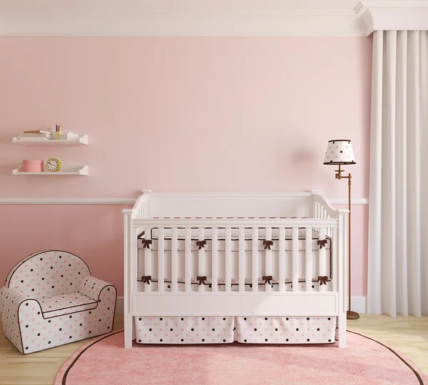 Interior of nursery for girl — Stock Photo, Image