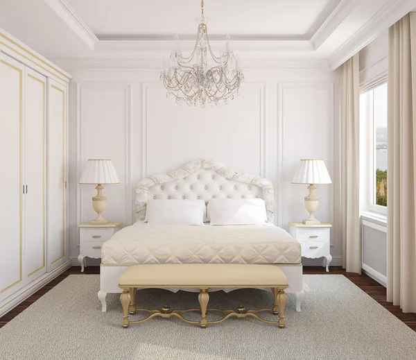 Interior kamar tidur klasik . — Stok Foto