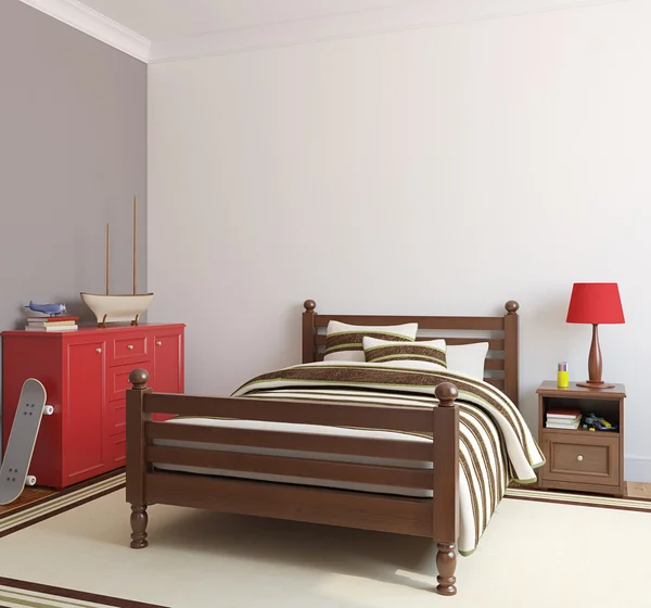 Slaapkamer voor jongen of speelkamer interieur. — Stockfoto