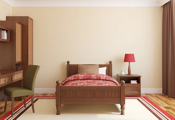 Bedroom for boy. 3d render. — Stock Photo, Image