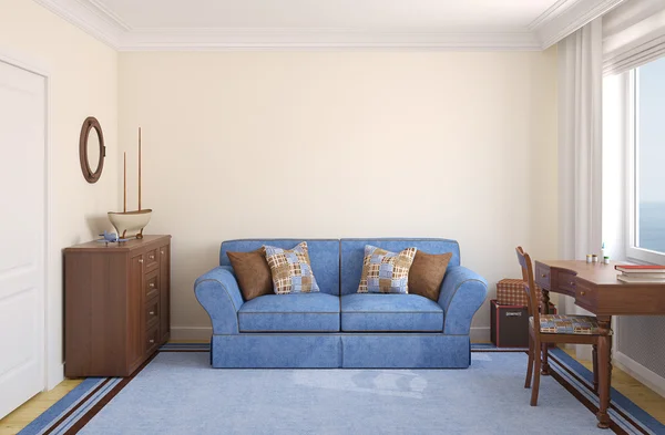 Speelkamer interieur. Slaapkamer voor jongen. — Stockfoto