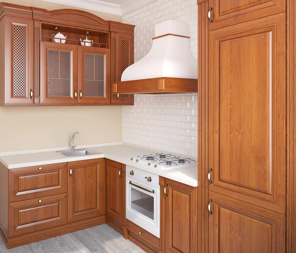 Cucina classica in legno . — Foto Stock