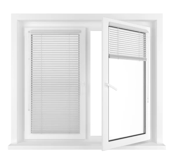 Half opened window — Stock Photo, Image