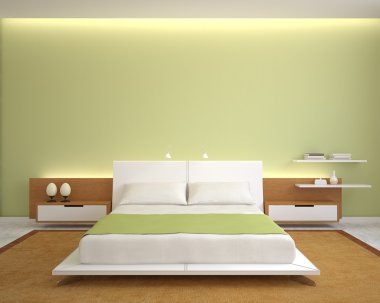 modern yatak odası iç.