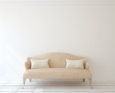 Modern kanepe ile iç.