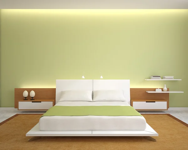 Modern yatak odası iç. — Stok fotoğraf